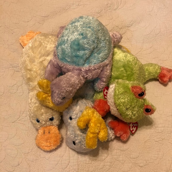 ty stuffed animals with rattle inside